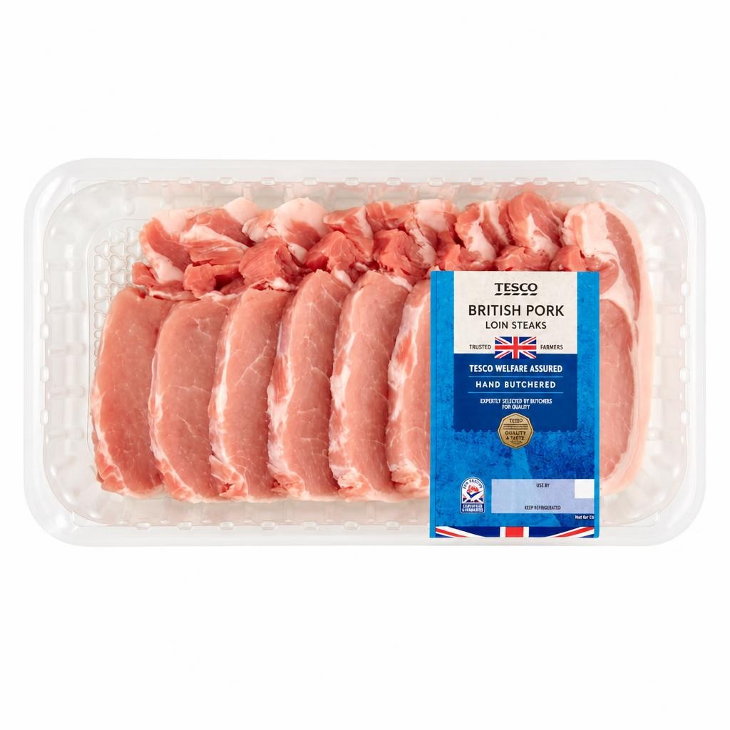 Tesco Pork Loin Steaks 1kg