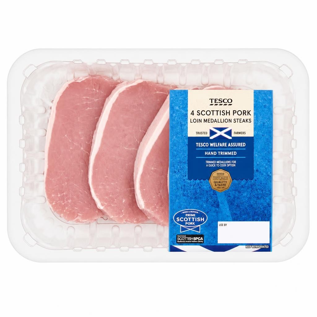 Tesco Pork Loin Medallion Steaks 400g