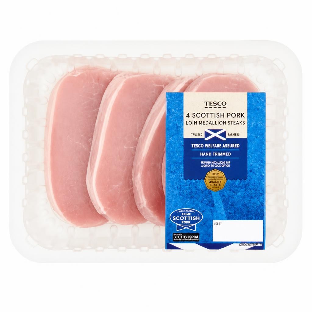 Tesco Pork Loin Medallion Steaks 400g