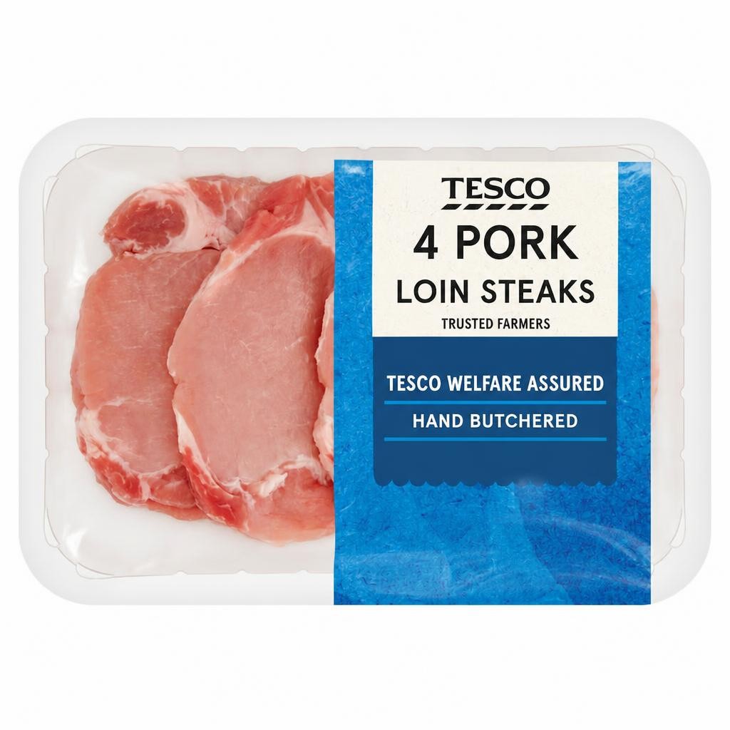 Tesco Pork Loin Steaks 480g