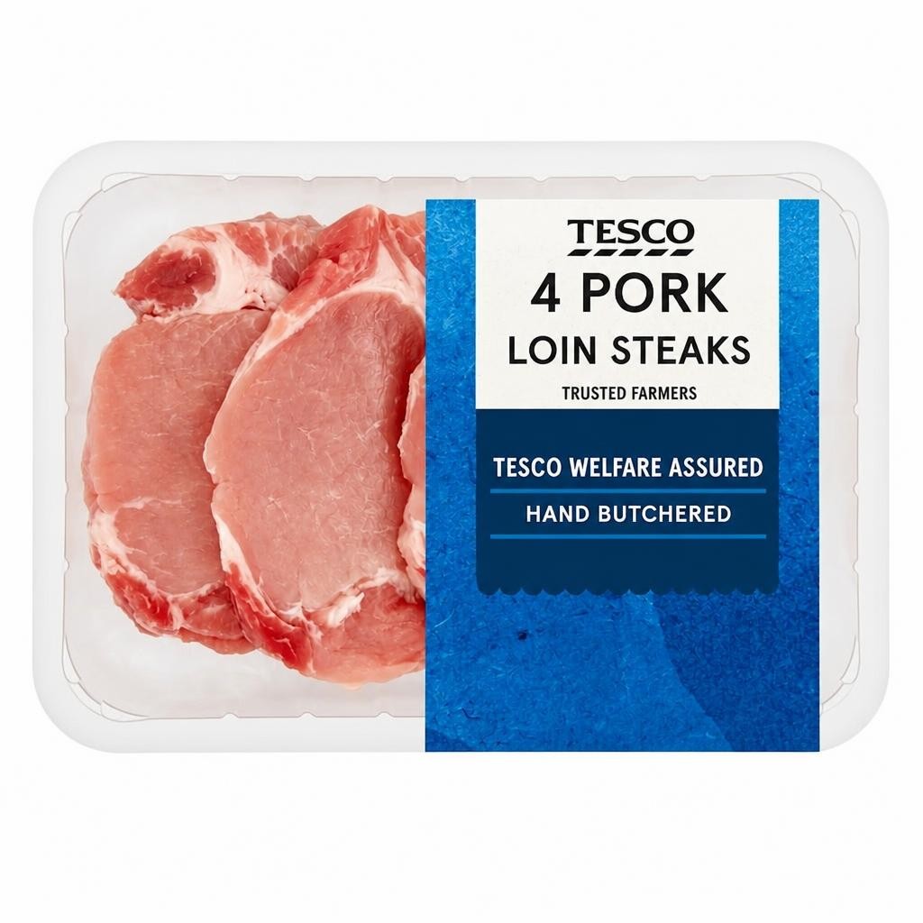 Tesco Pork Loin Steaks 480g