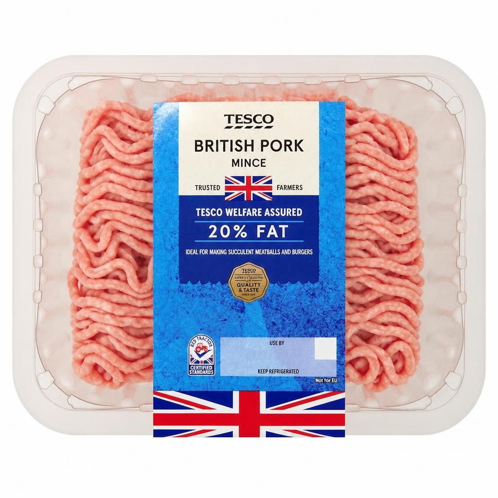 Tesco Pork Mince 20% Fat 500G