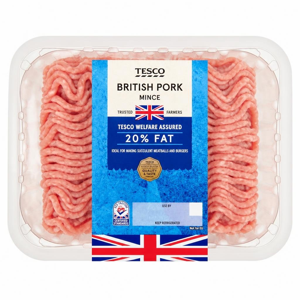Tesco Pork Mince 20% Fat 500G