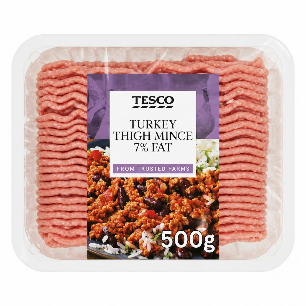 Tesco Turkey Thigh Mince 7% Fat 500G