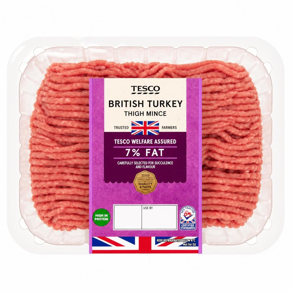 Tesco Turkey Thigh Mince 7% Fat 500G