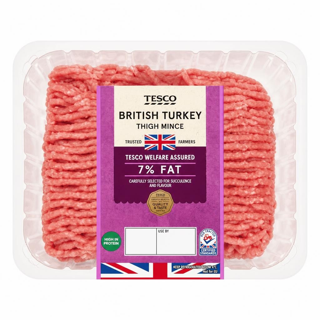 Tesco Turkey Thigh Mince 7% Fat 500G