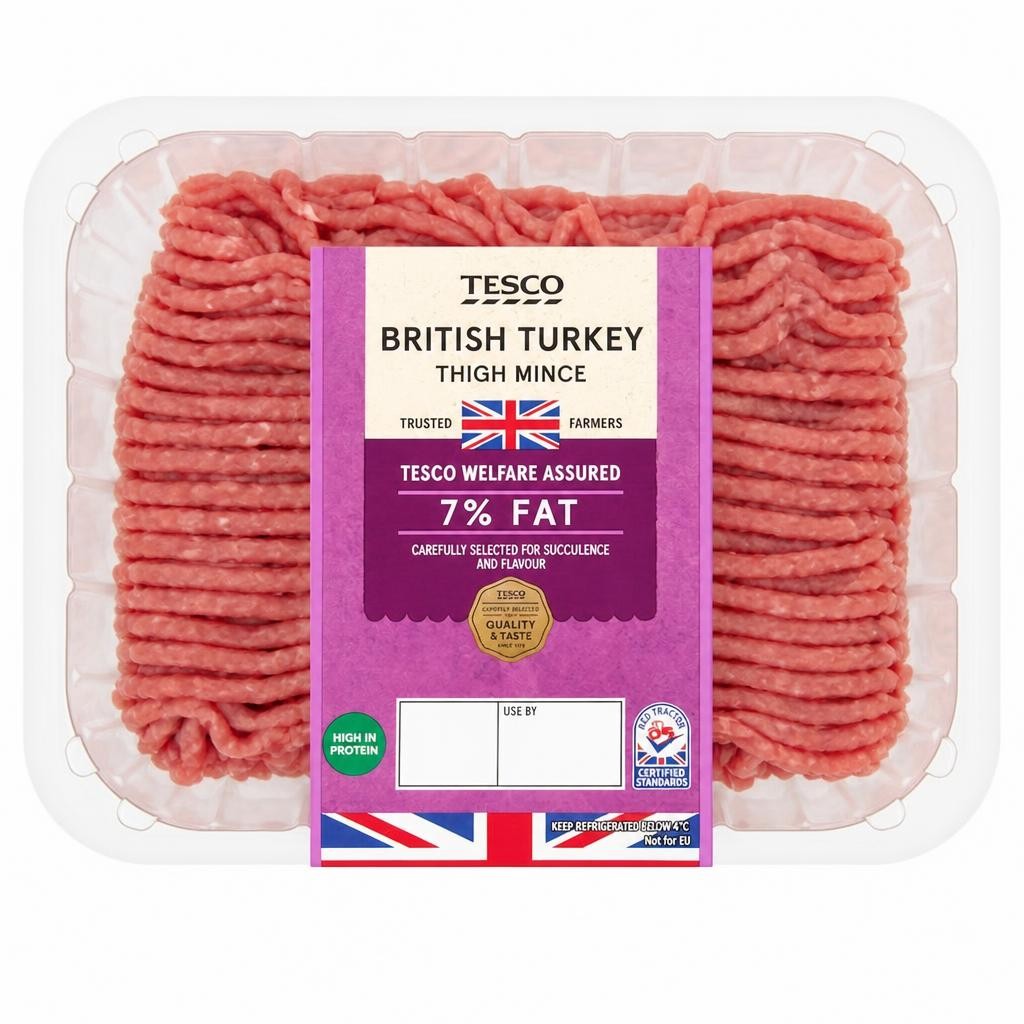Tesco Turkey Thigh Mince 7% Fat 500G