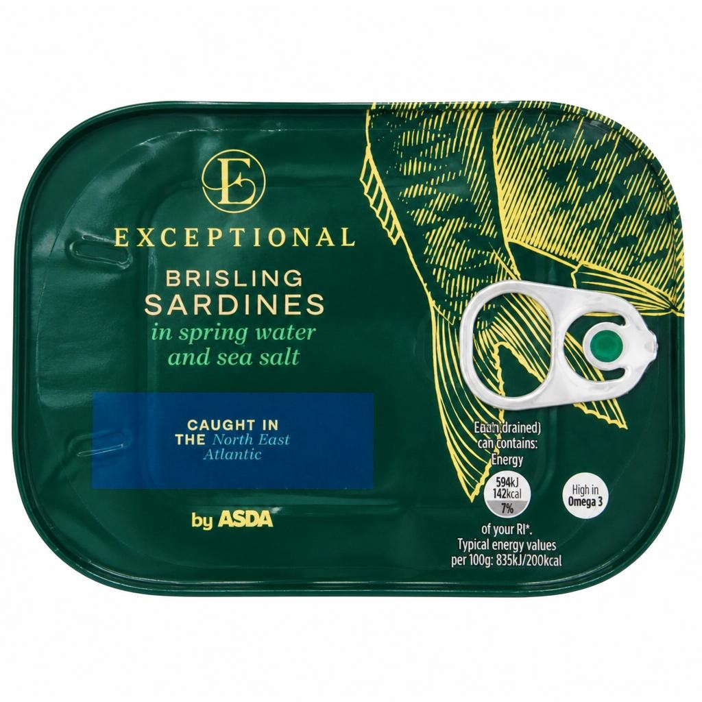Exceptional by ASDA Exceptional  Brisling Sardines in Spring Water and Sea Salt 105g