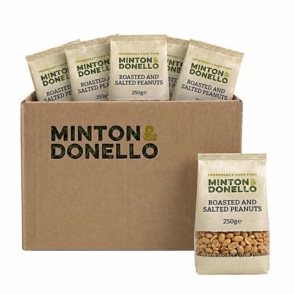 Minton & Donello Roasted and Salted Peanuts 6 x 250g