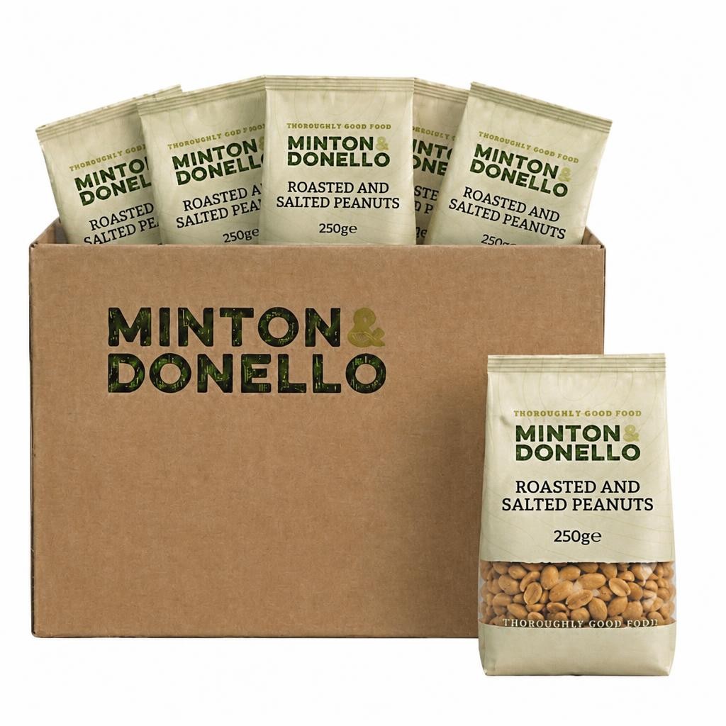 Minton & Donello Roasted and Salted Peanuts 6 x 250g