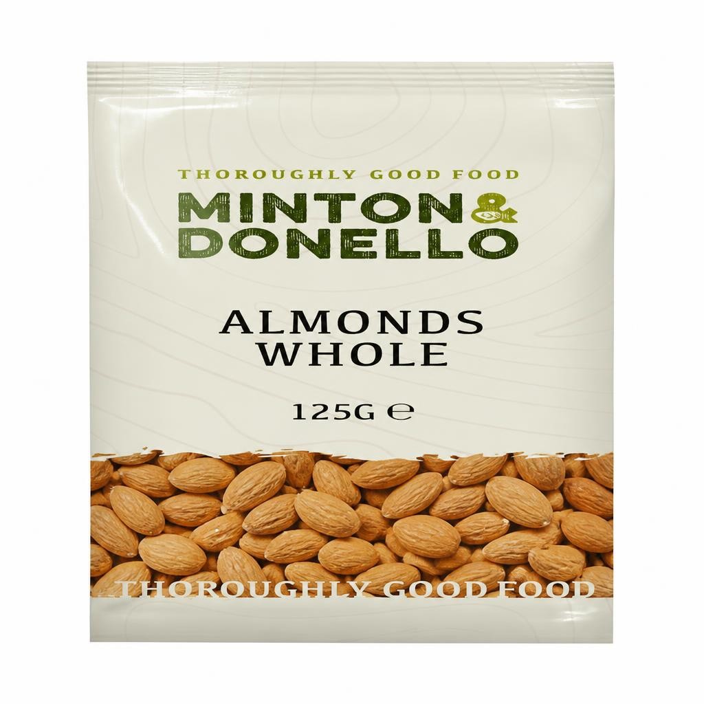 Minton & Donello Whole Almonds 6 x 125g