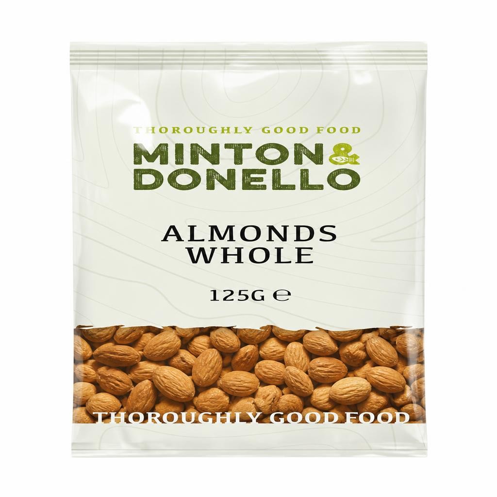 Minton & Donello Whole Almonds 6 x 125g