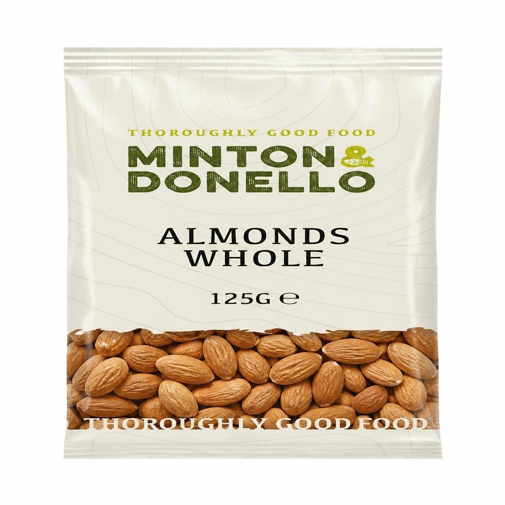 Minton & Donello Whole Almonds 6 x 125g