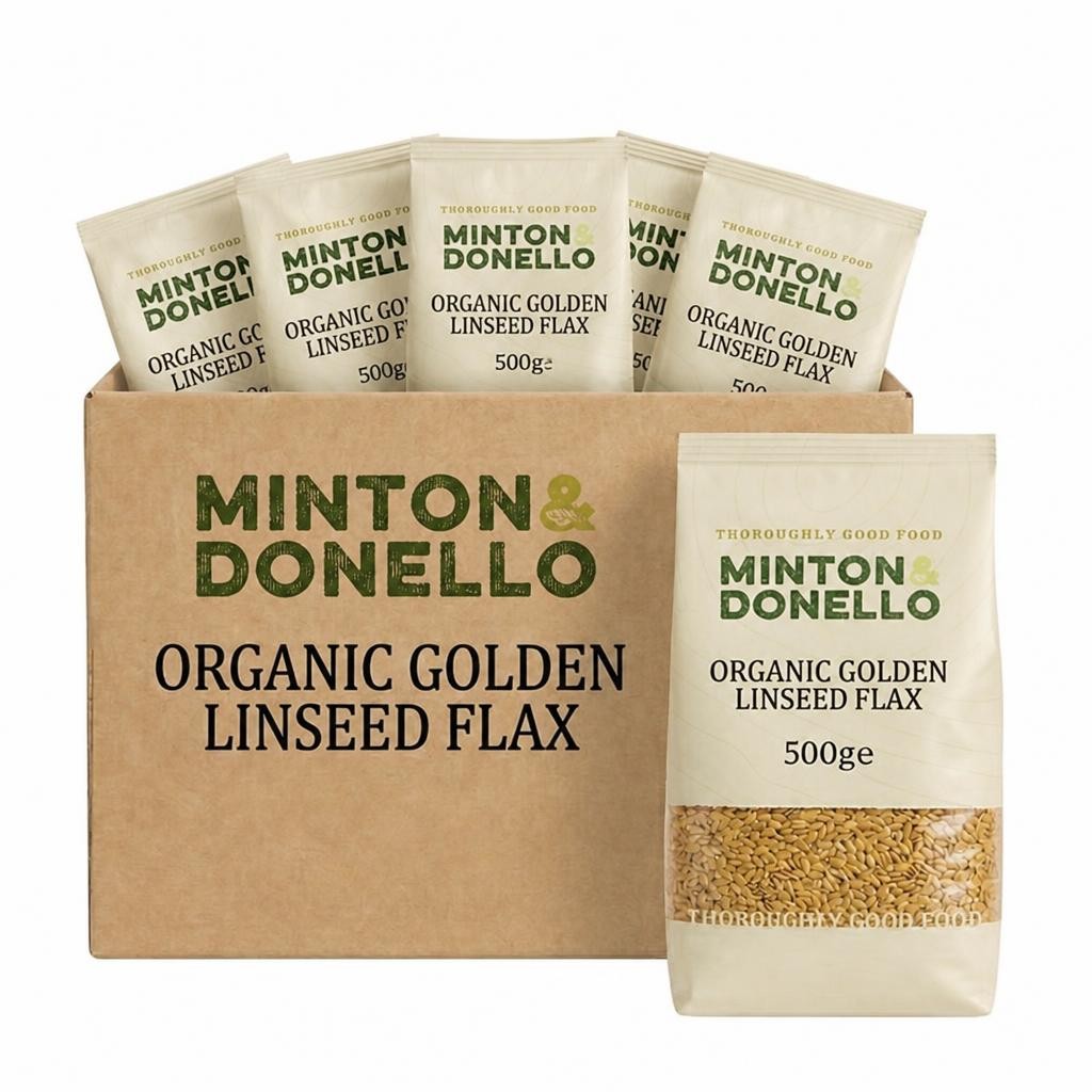 Minton & Donello Organic Golden Linseed Flax 6 x 500g