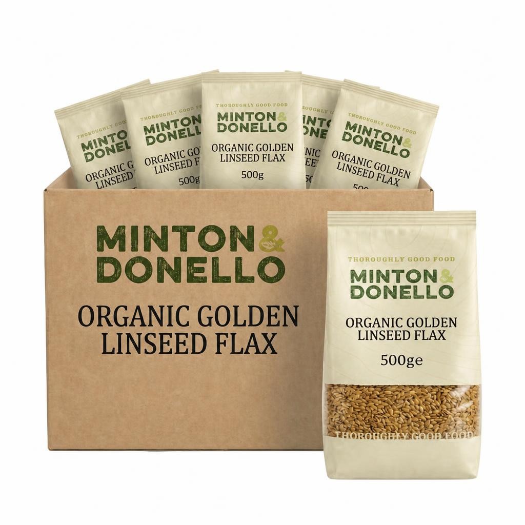 Minton & Donello Organic Golden Linseed Flax 6 x 500g