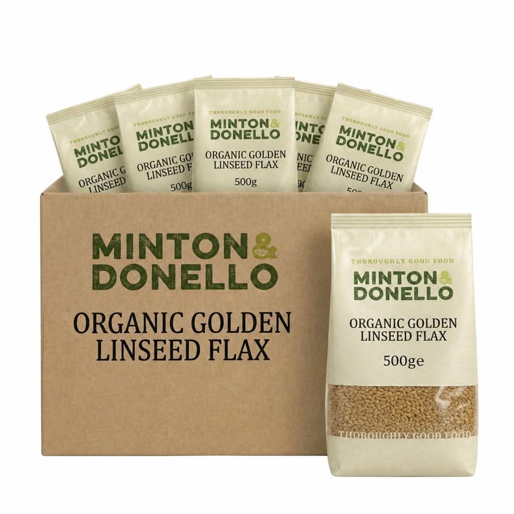 Minton & Donello Organic Golden Linseed Flax 6 x 500g