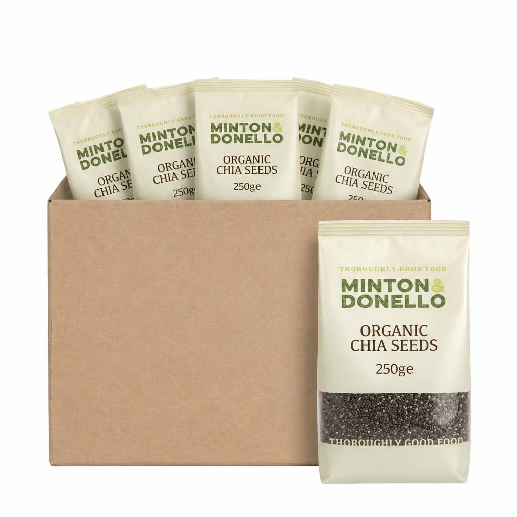 Minton & Donello Organic Chia Seeds 6 x 250g