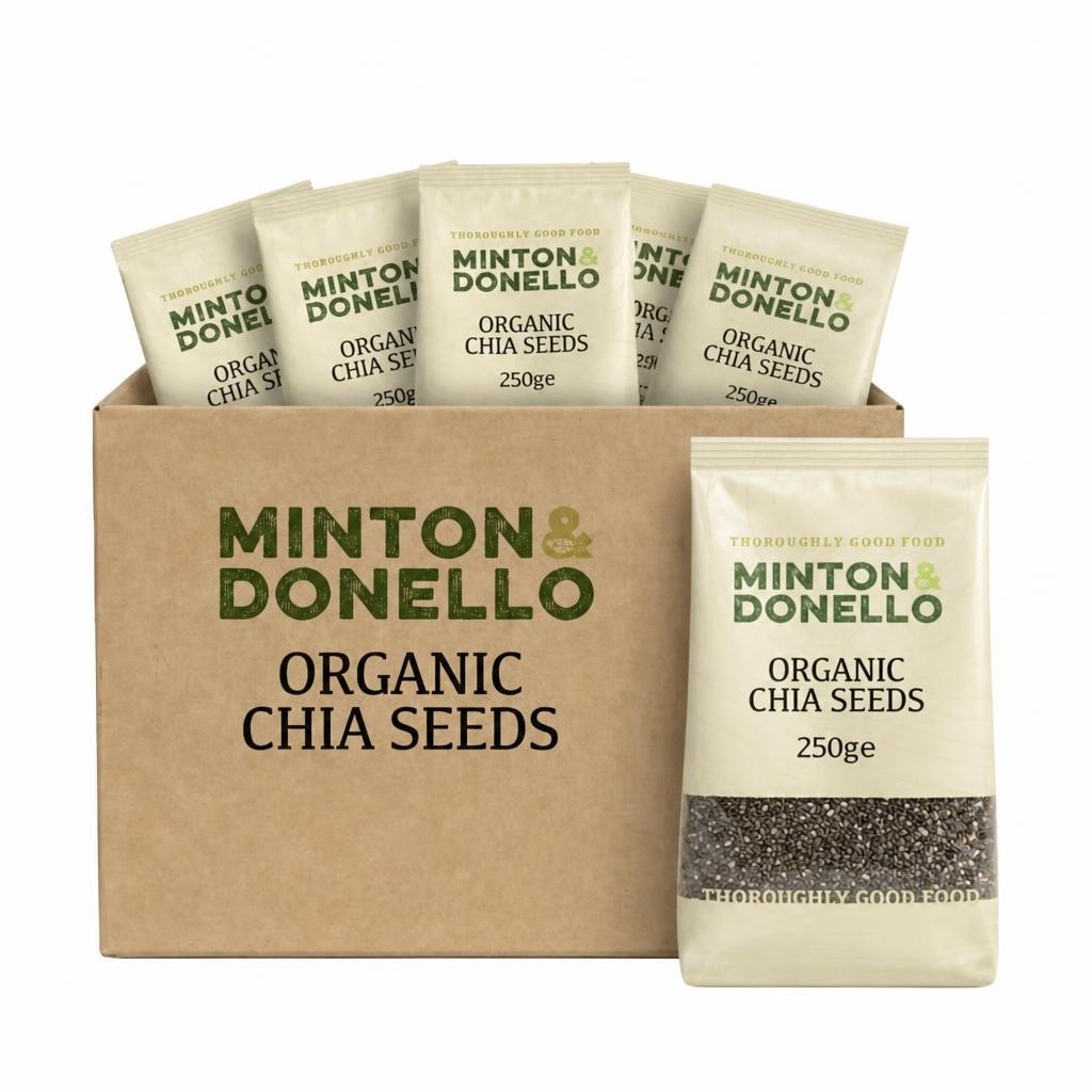 Minton & Donello Organic Chia Seeds 6 x 250g