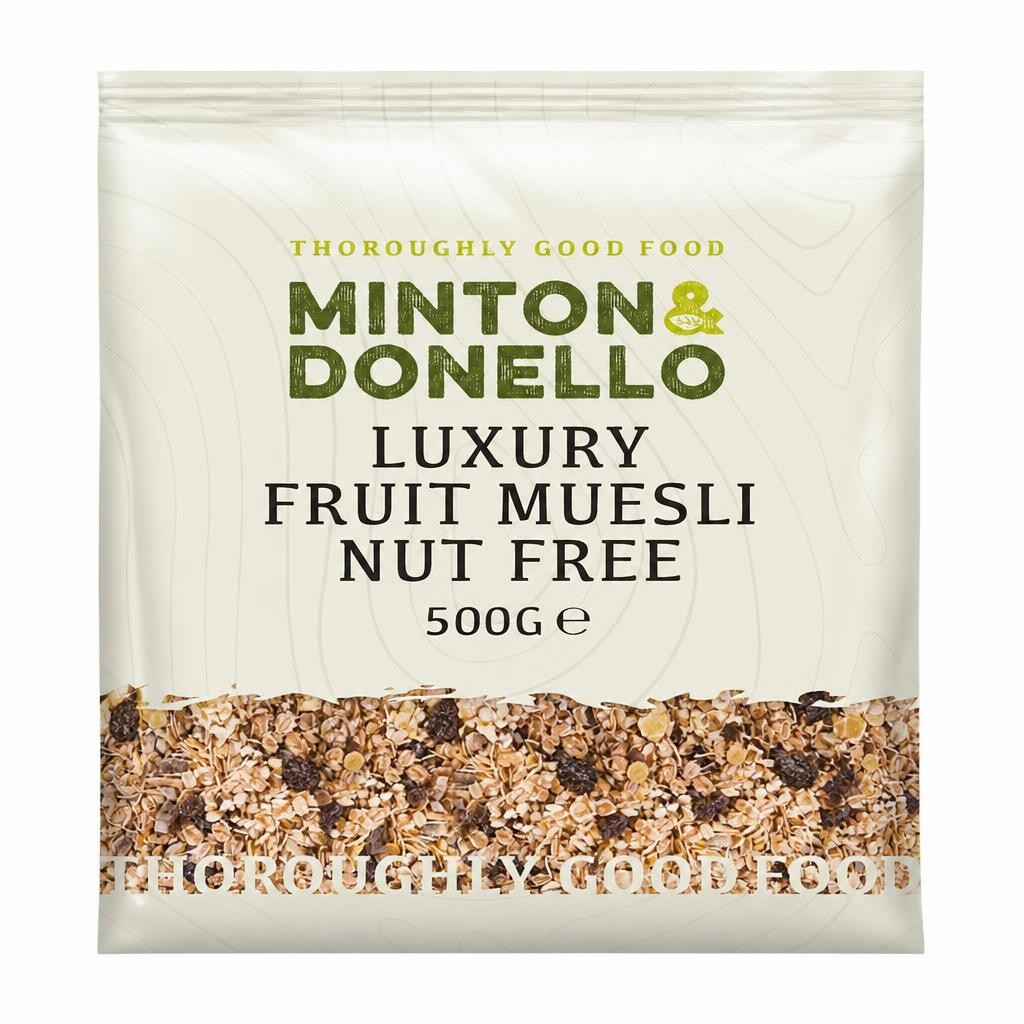 Minton & Donello Luxury Fruit Muesli Nut Free 6 x 500g | Multi
