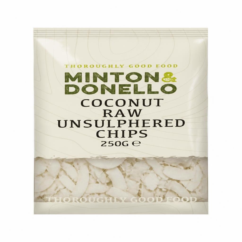 Minton & Donello Raw Unsulphured Coconut Chips 6 x 250g | Multi