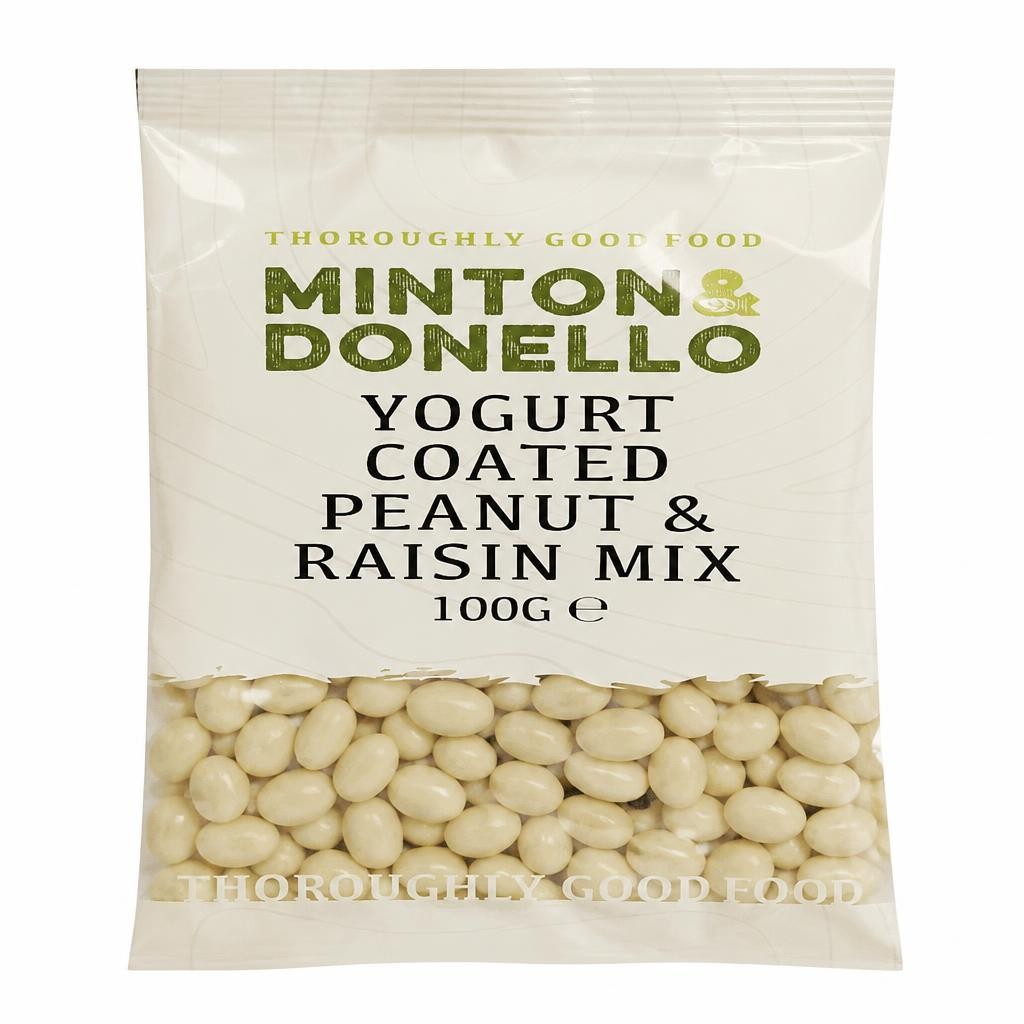 Minton & Donello Yoghurt Coated Peanut & Raisin Mix 6 x 100g