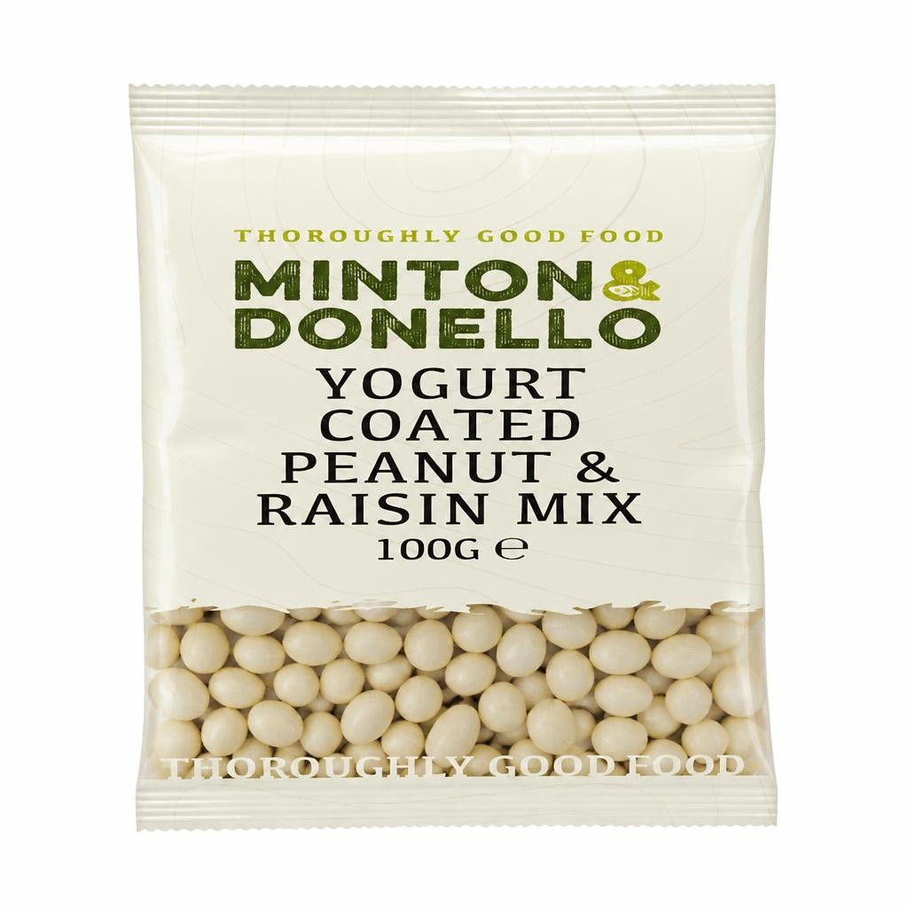 Minton & Donello Yoghurt Coated Peanut & Raisin Mix 6 x 100g