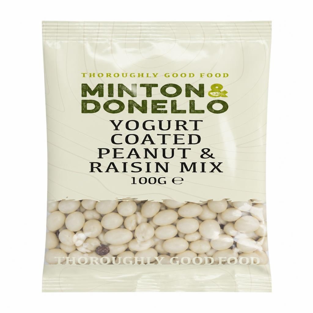 Minton & Donello Yoghurt Coated Peanut & Raisin Mix 6 x 100g