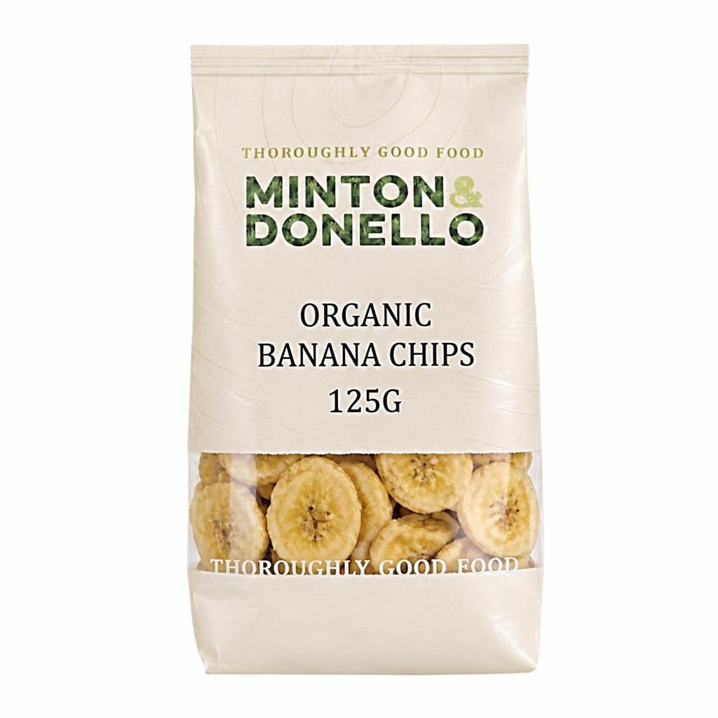 Minton & Donello Organic Banana Chips 6 x 125g | Multi