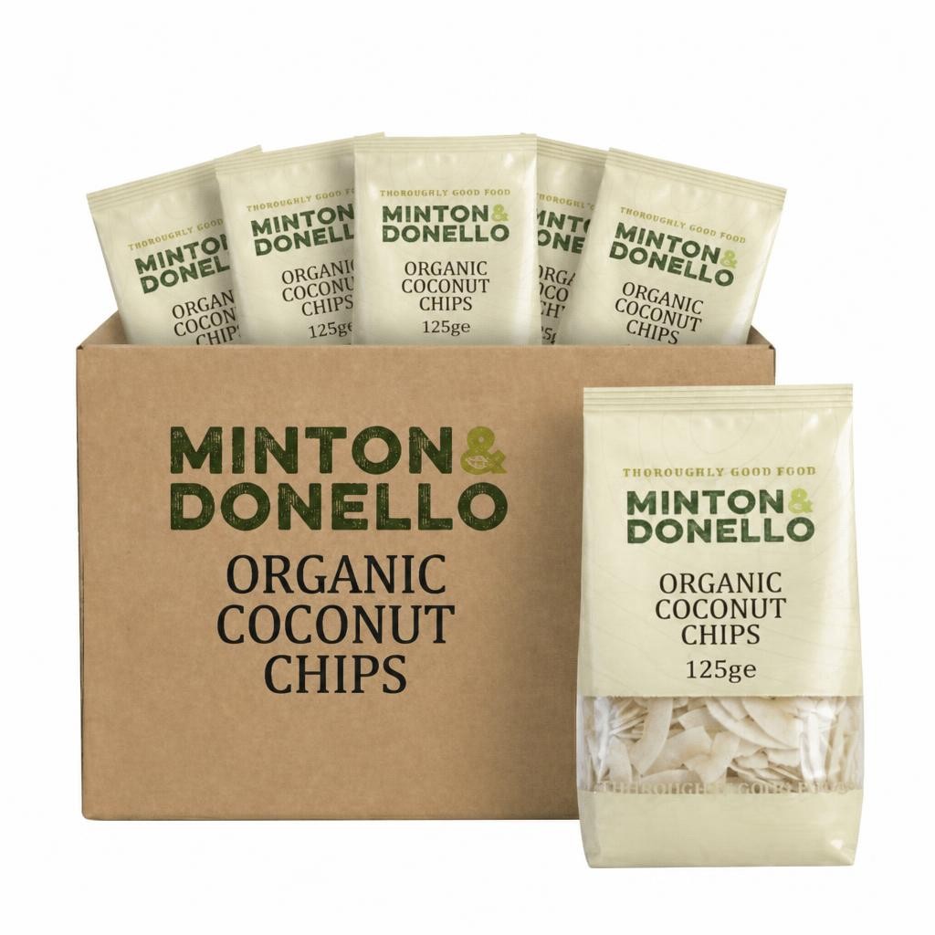 Minton & Donello Organic Coconut Chips 6 x 125g | Multi