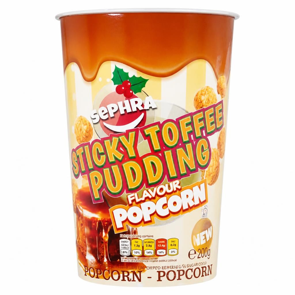 Sephra Sticky Toffee Pudding Flavour Popcorn 200g