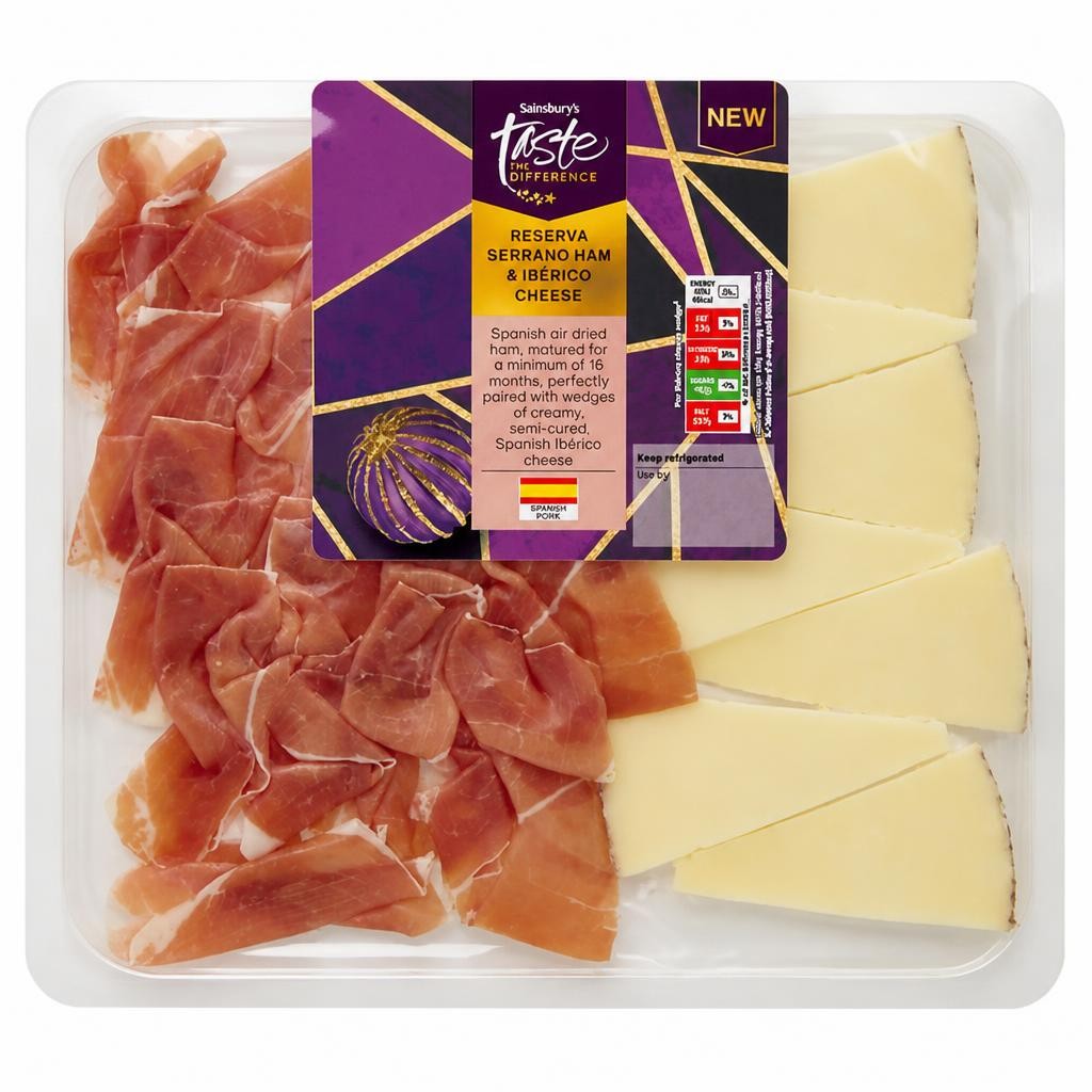 Sainsbury's Reserva Serrano Ham & Ibérico Cheese, Taste the Difference 165g