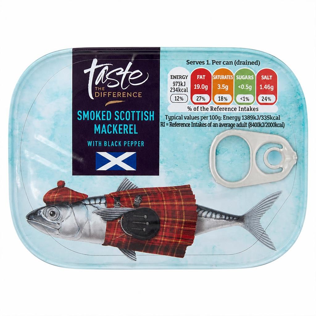 Sainsbury's Taste the Difference Smoked Scottish Mackerel with Black Pepper 110g