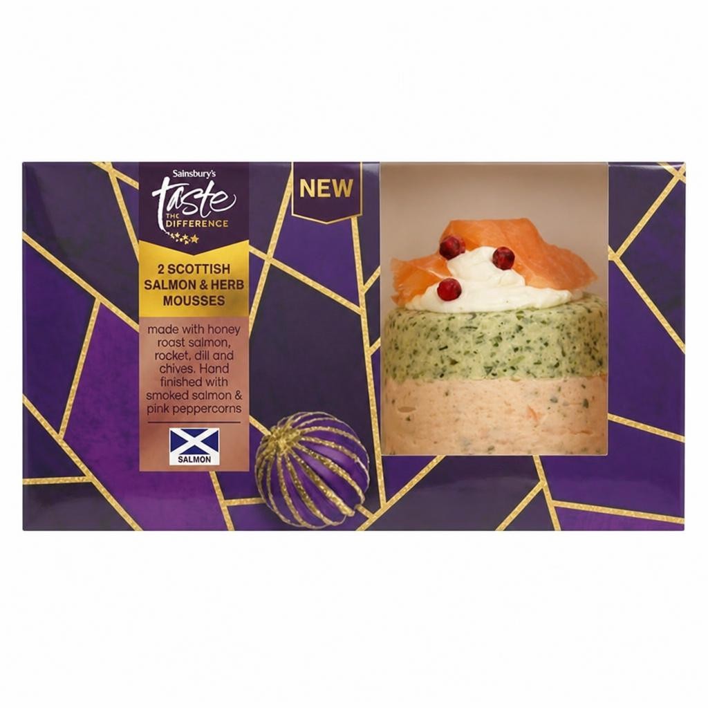 Sainsbury's Scottish Salmon & Herb Mousses, Taste the Difference x2 150g