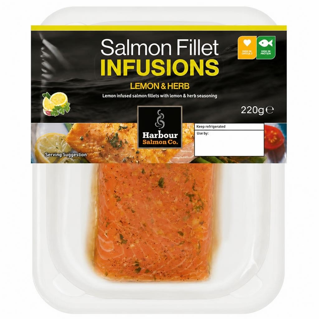 Harbour Salmon Co. Salmon Fillet Infusions Lemon & Herb 220g