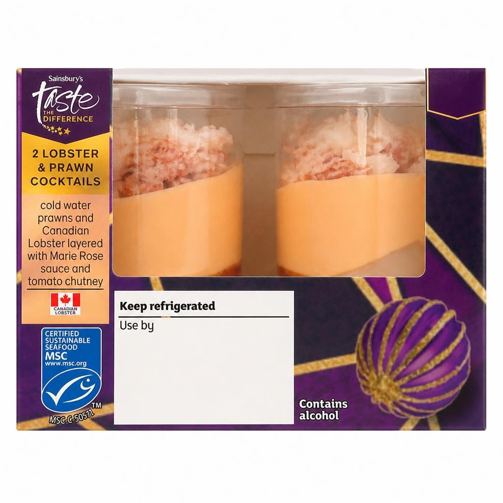 Sainsbury's Lobster & Prawn Cocktails, Taste the Difference 2 x 85g
