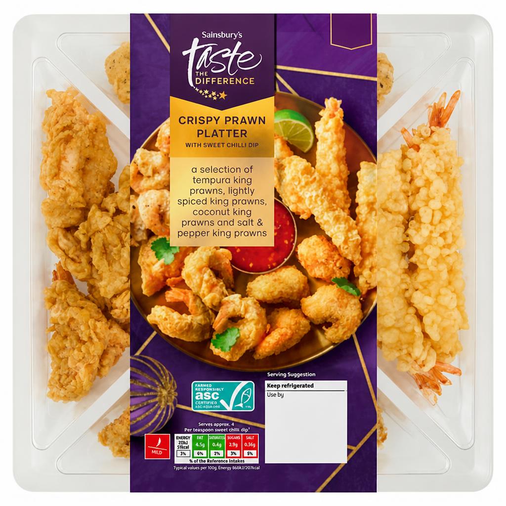 Sainsbury's Coated Prawn Platter with Sweet Chilli Dip, Taste the Difference