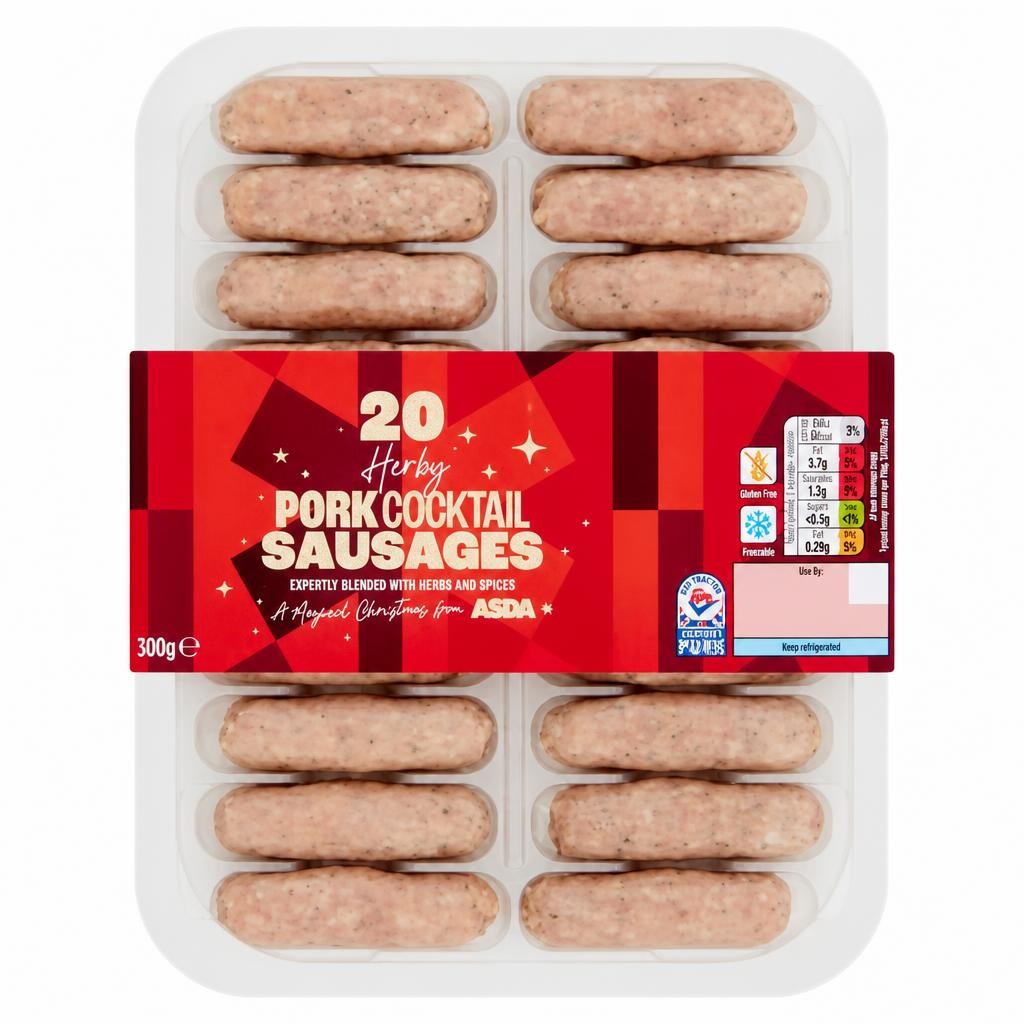 ASDA 20 Herby Pork Cocktail Sausages 300g