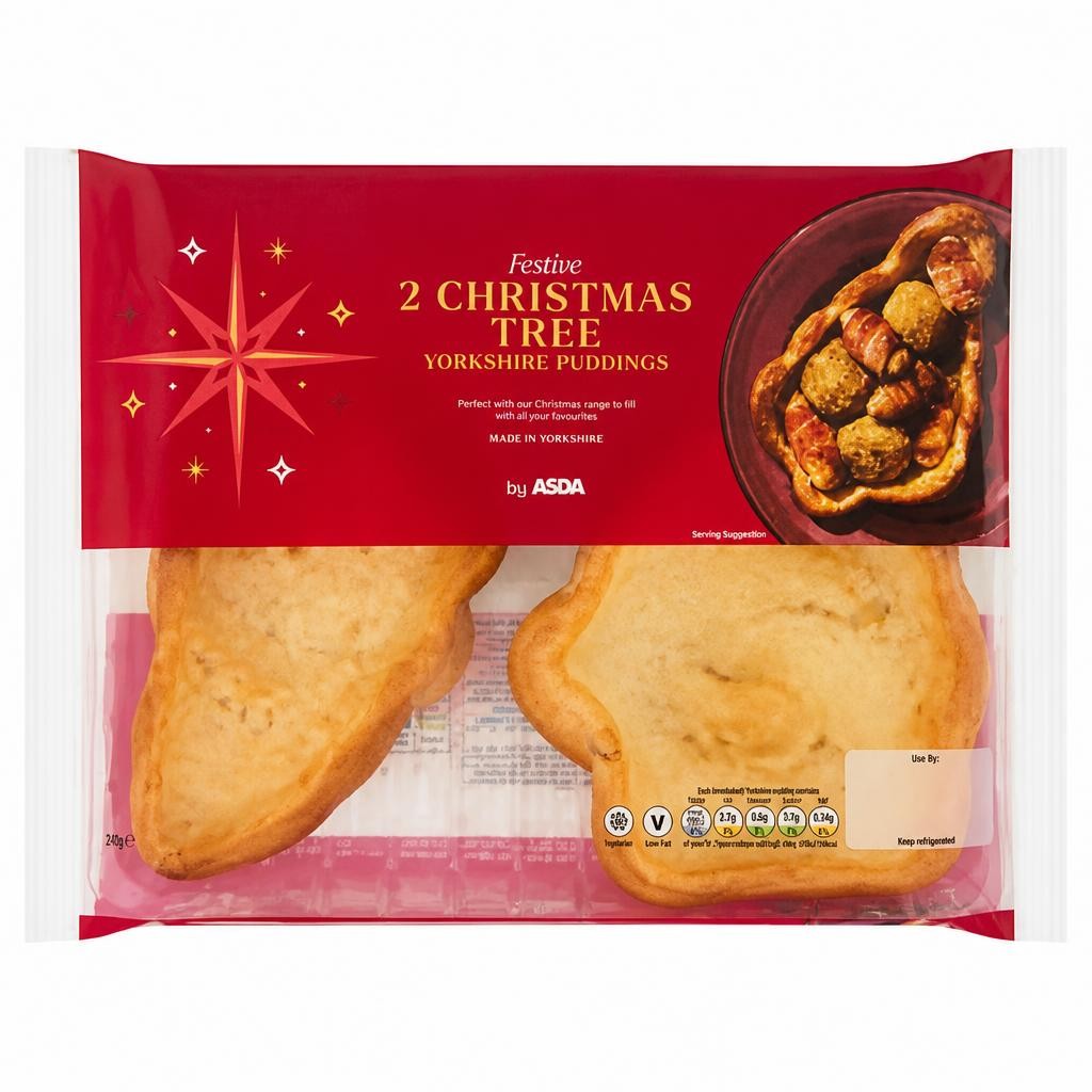 ASDA 2 Christmas Tree Yorkshire Puddings 150g