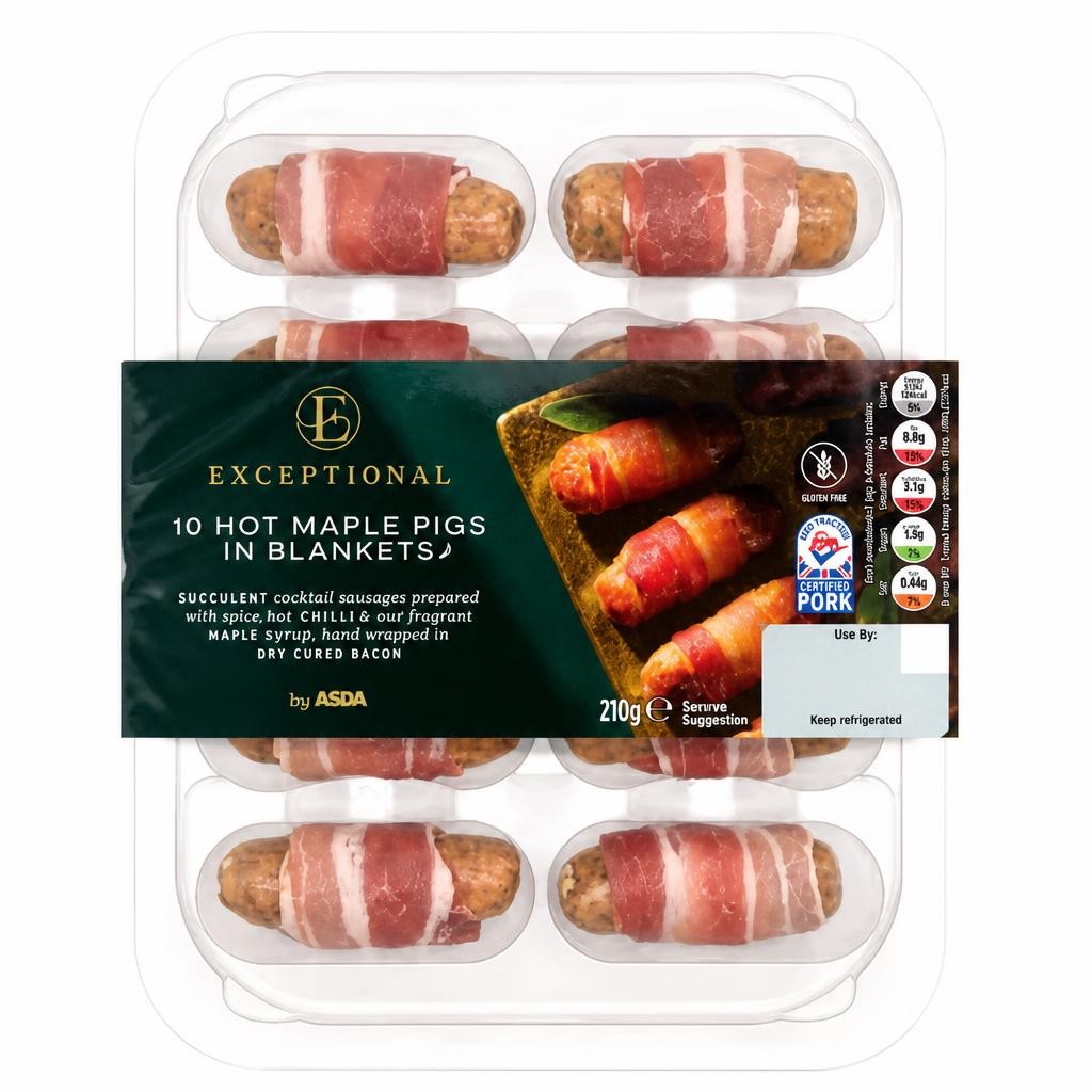 Exceptional by ASDA 10 Hot Maple Pigs in Blankets 210g