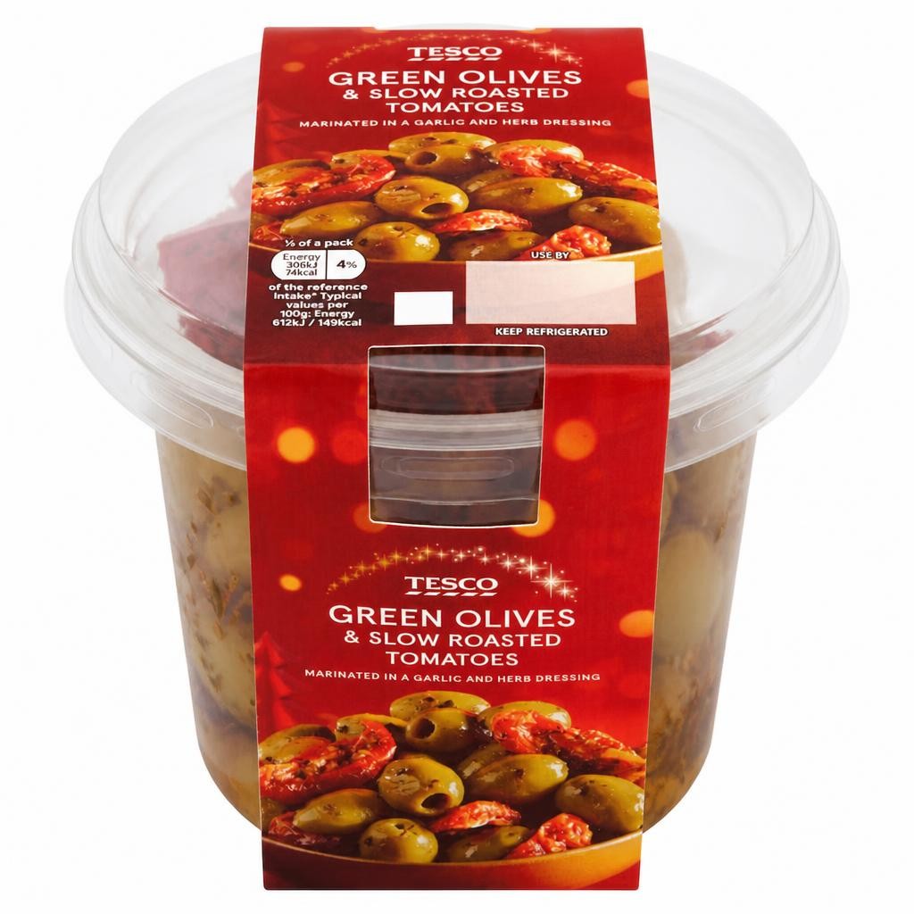 Tesco Green Olives & Slow Roasted Tomatoes 400g