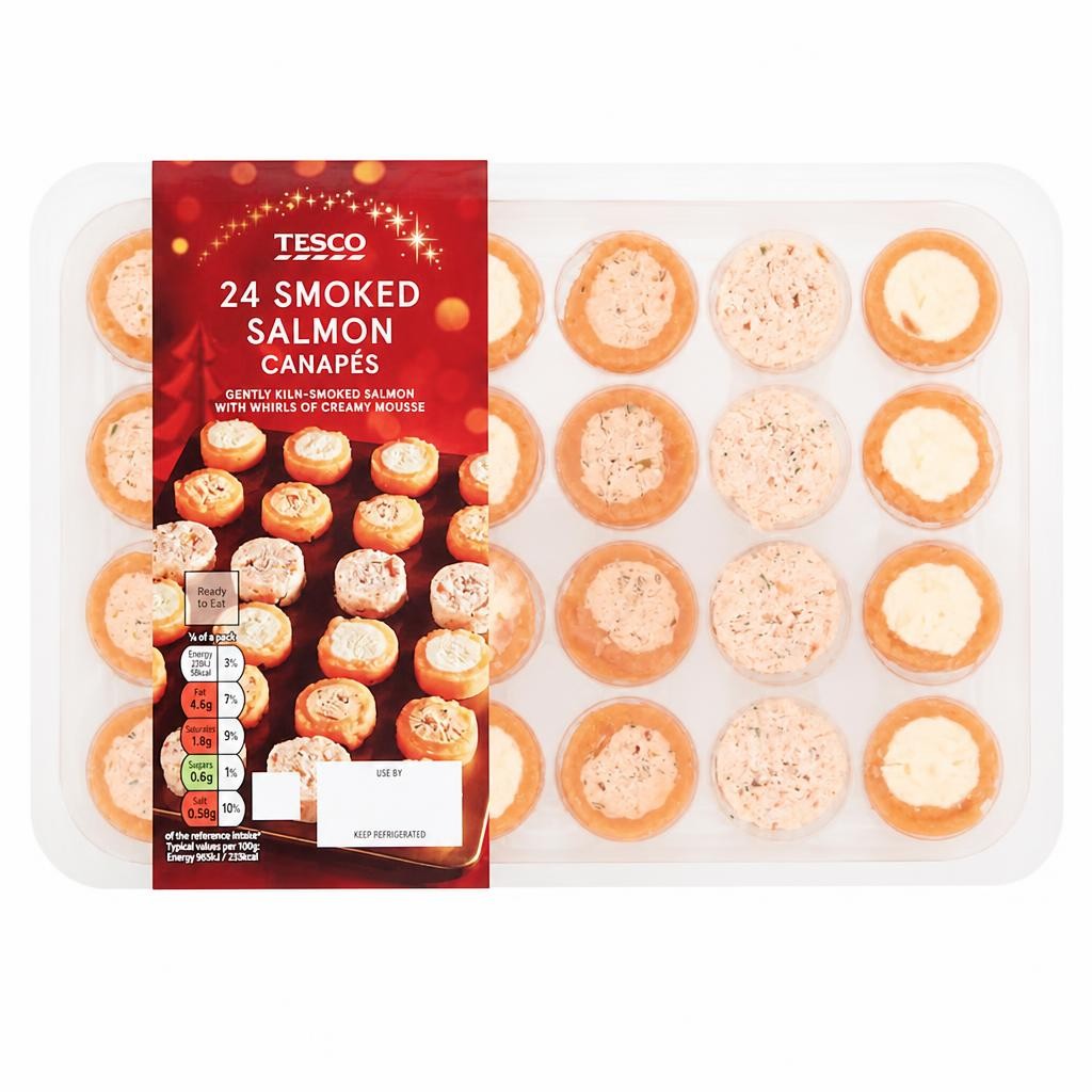 Tesco 24 Smoked Salmon Canapes 200G