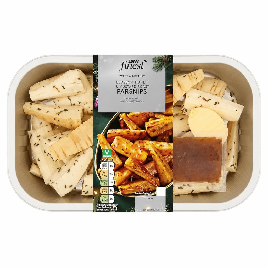 Tesco Finest Parsnips with Blossom Honey & Wholegrain Mustard Dressing 400g