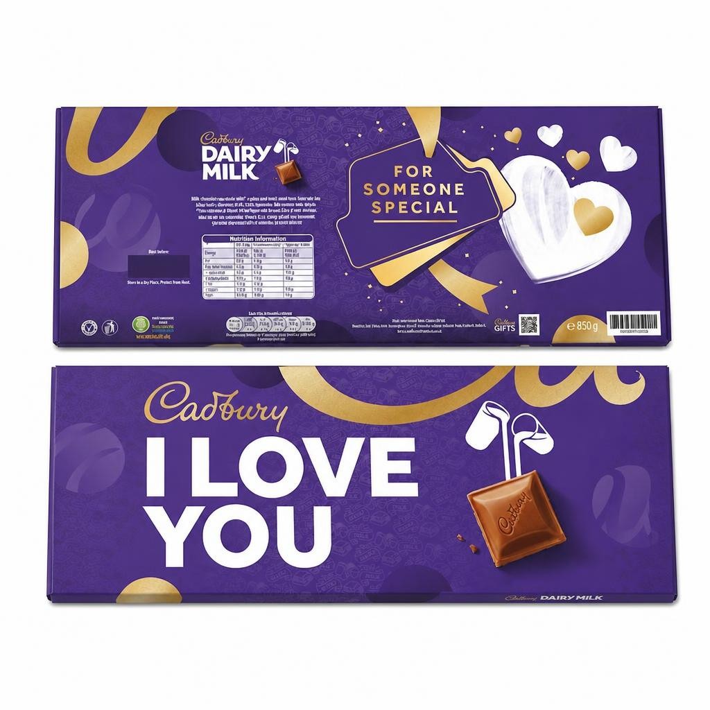 Cadbury Dairy Milk I Love You Chocolate Gift Bar 850g
