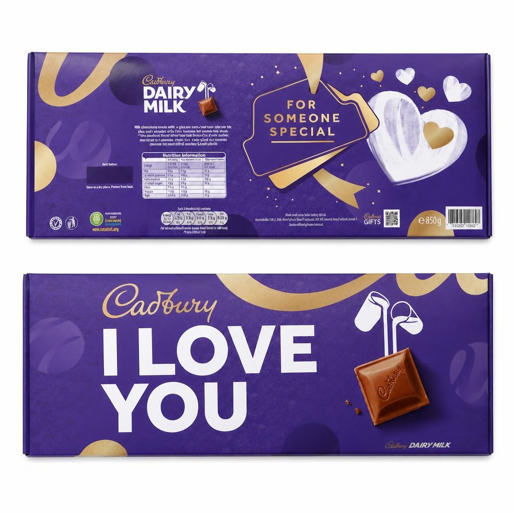Cadbury Dairy Milk I Love You Chocolate Gift Bar 850g