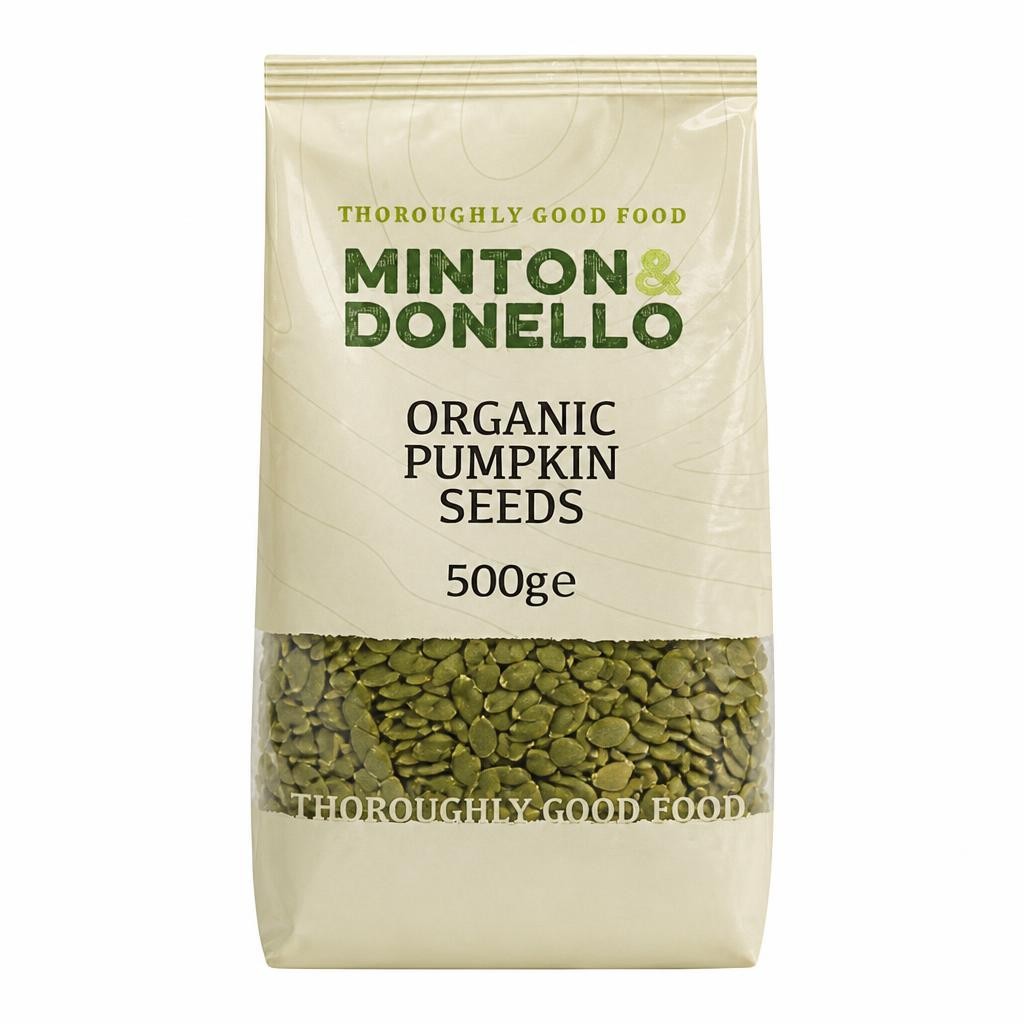 Minton & Donello Organic Pumpkin Seeds 6 x 500g