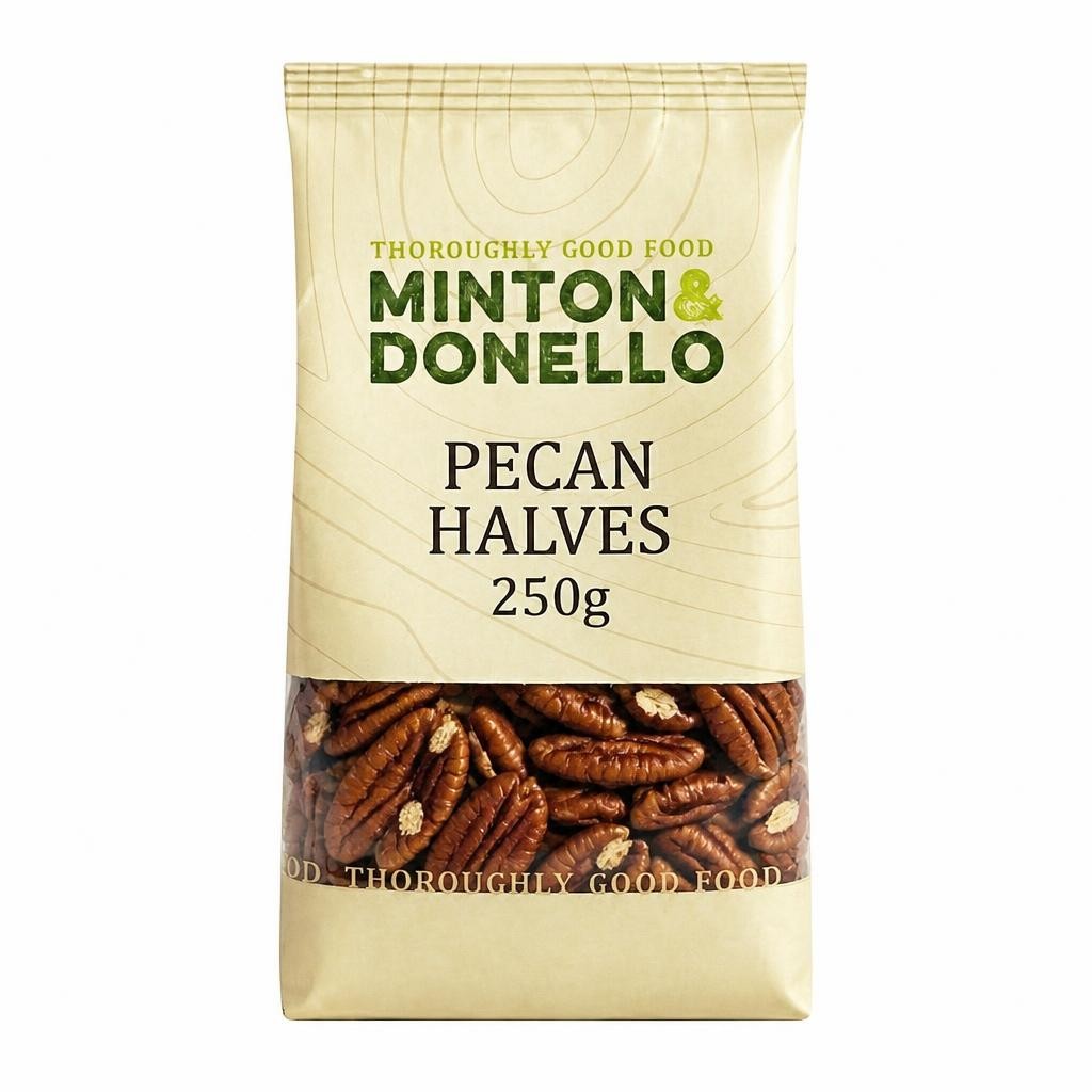 Minton & Donello Pecan Halves 6 x 250g