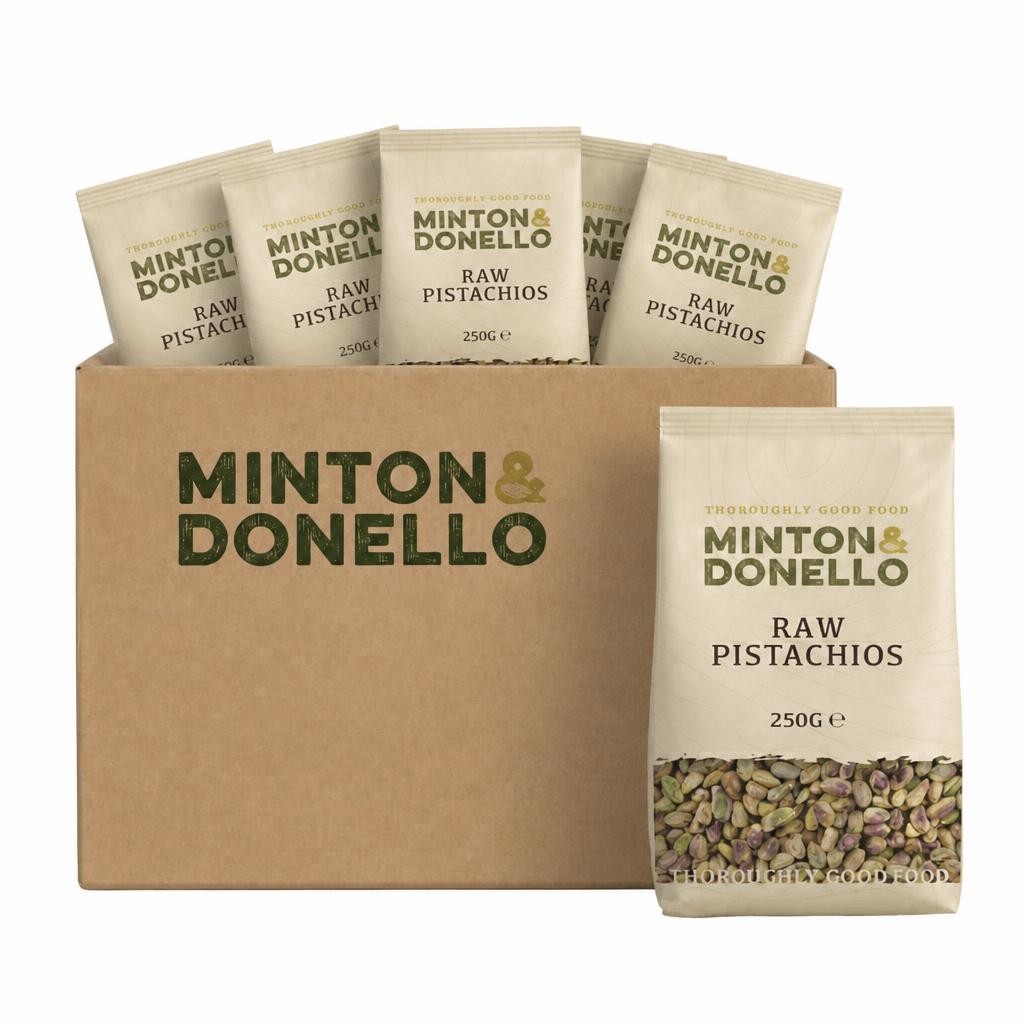 Minton & Donello Raw Pistachios 6 x 250g