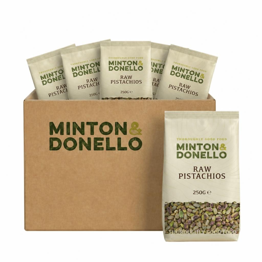 Minton & Donello Raw Pistachios 6 x 250g