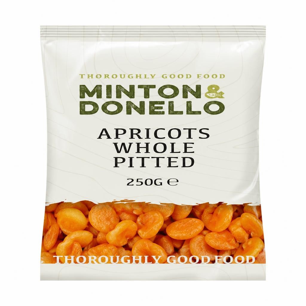 Minton & Donello Whole Pitted Apricots 6 x 250g