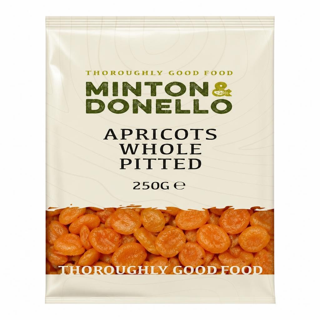 Minton & Donello Whole Pitted Apricots 6 x 250g